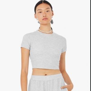 Alo grey crop top in size medium